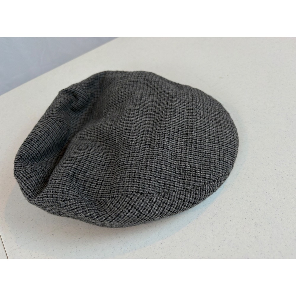 Country Gentleman Mens Grey Wool Blend Houndstooth Flat Cap Ivy Hat Size L